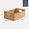 Best Choice Products Wicker Storage Basket, Shelf Basket w/ Wooden Handles, Rectangular Storage Bin